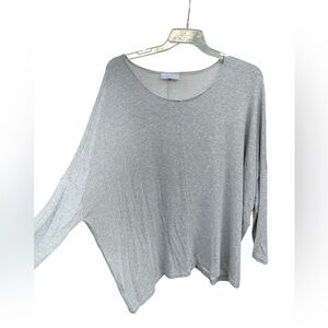 Bryn Walker size M oversized long sleeve gray top/lagenlook/luxury/tunic